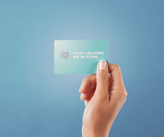 Watercolor atms design | credit card sticker | small chip | credit card skin for nursery and home wall decor.