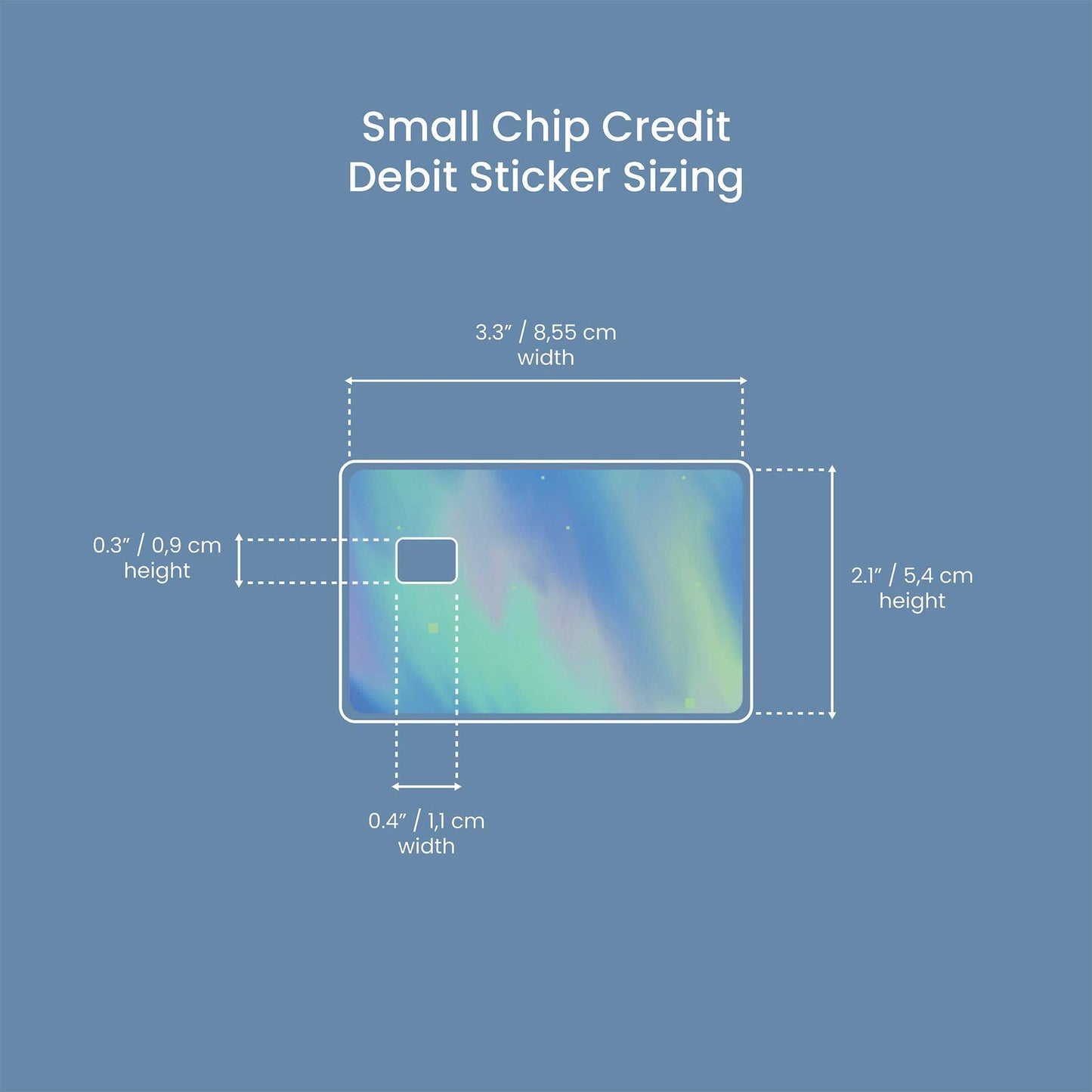 Aurora Design | Credit Card Sticker | Small Chip | Credit Card Skin