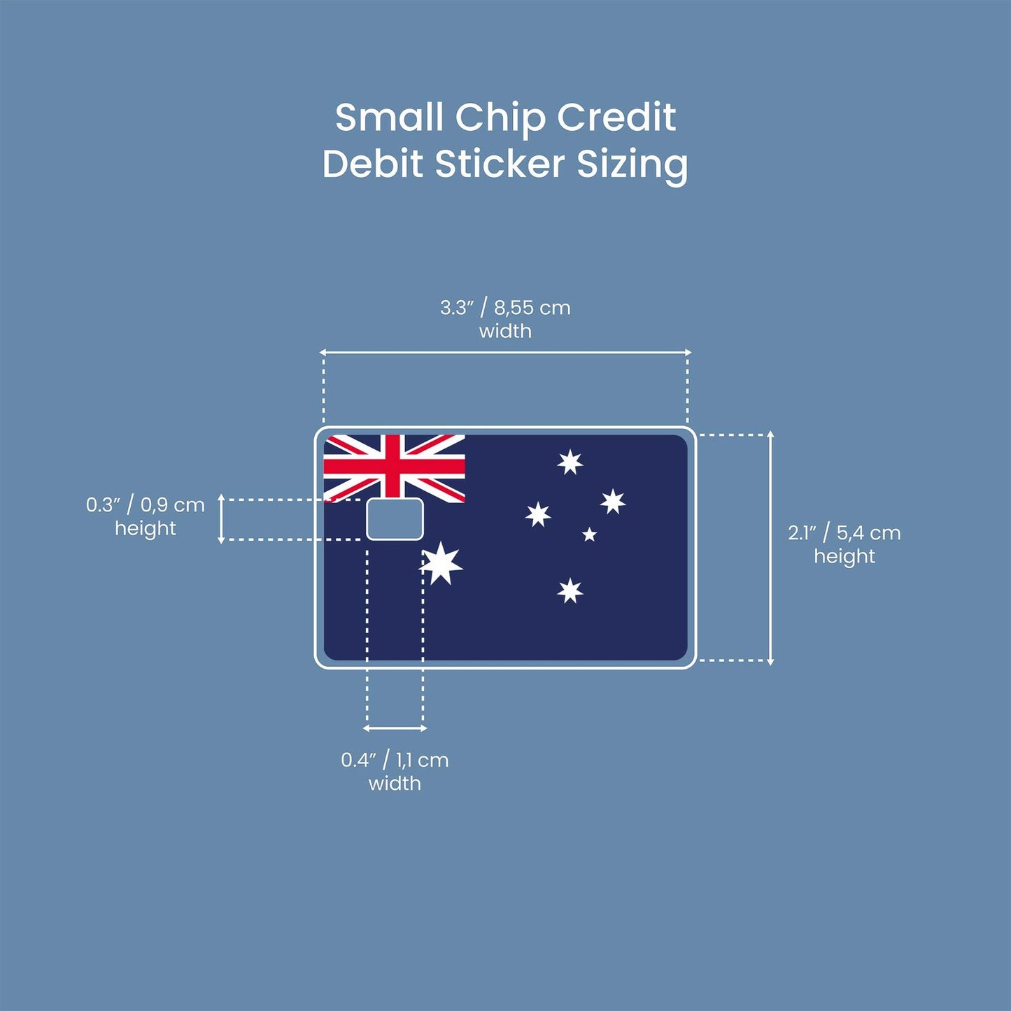 Australia Design | Credit Card Sticker | Small Chip | Credit Card Skin