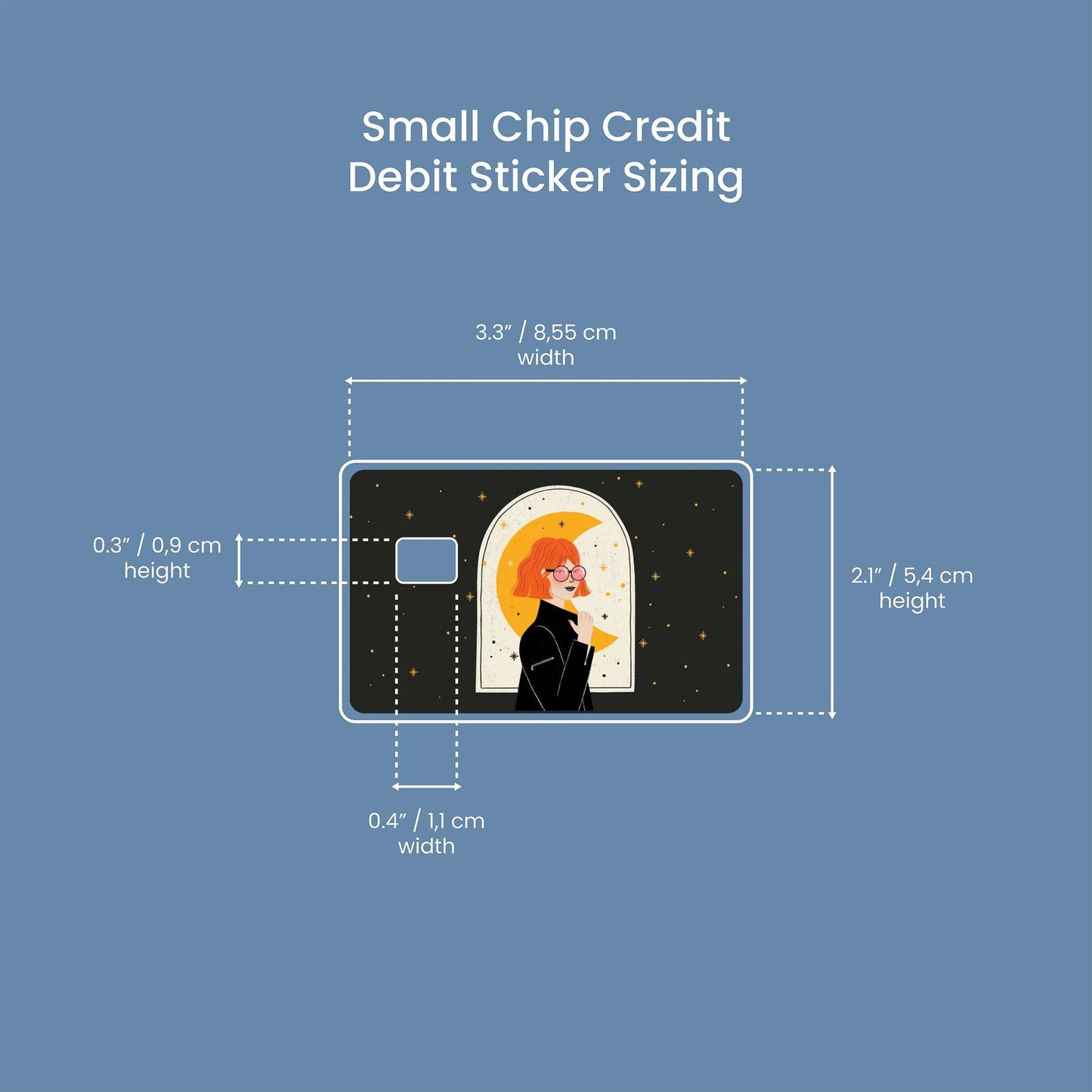 Badass Woman Design | Credit Card Sticker | Small Chip | Credit Card Skin