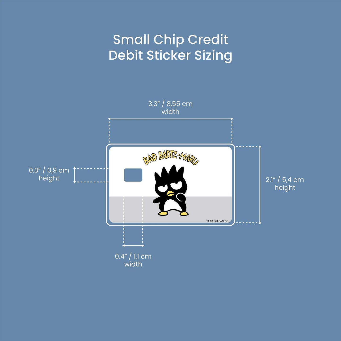 Bad Badtz Design | Credit Card Sticker | Small Chip | Credit Card Skin