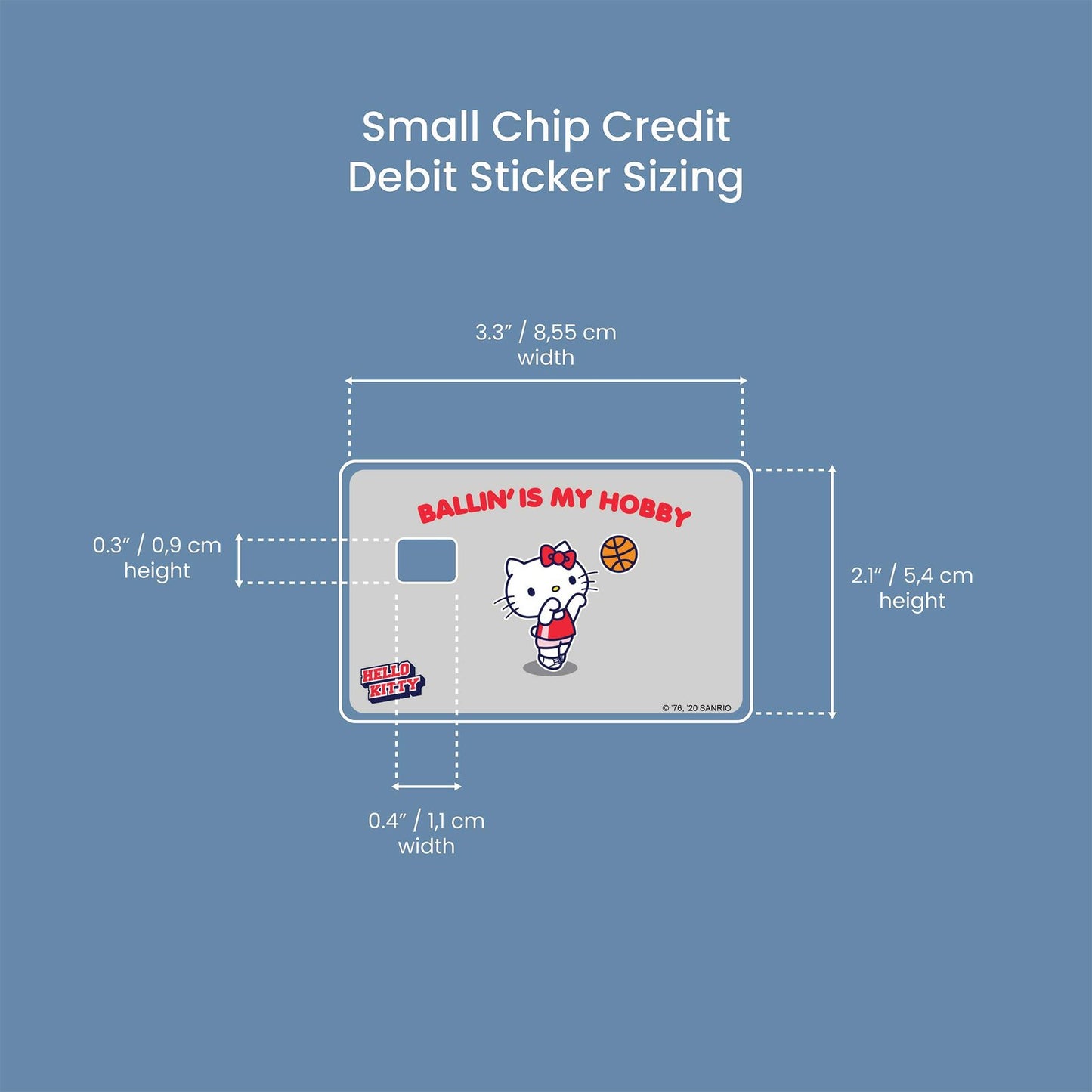 Ballin is My Hobby Design | Credit Card Sticker | Small Chip | Credit Card Skin