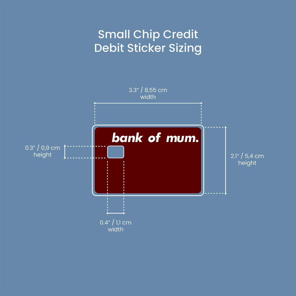 Bank Of Mum - Premium Vinyl Credit Card Skin Cover by Wonderwallsboutique