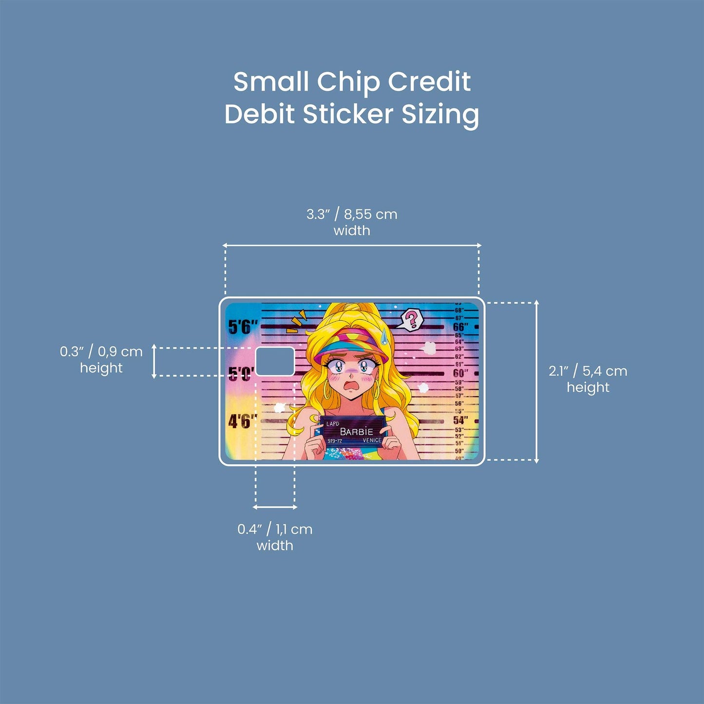 Barbie Design | Credit Card Sticker | Small Chip | Credit Card Skin