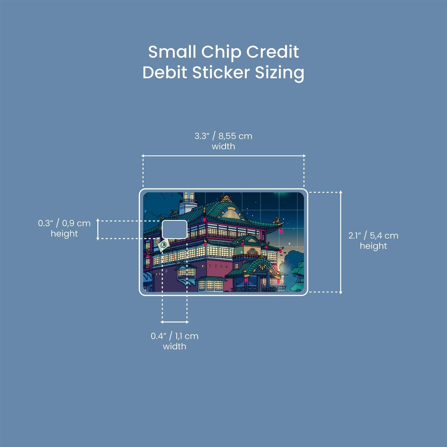 Bathhouse Night Design | Credit Card Sticker | Small Chip | Credit Card Skin