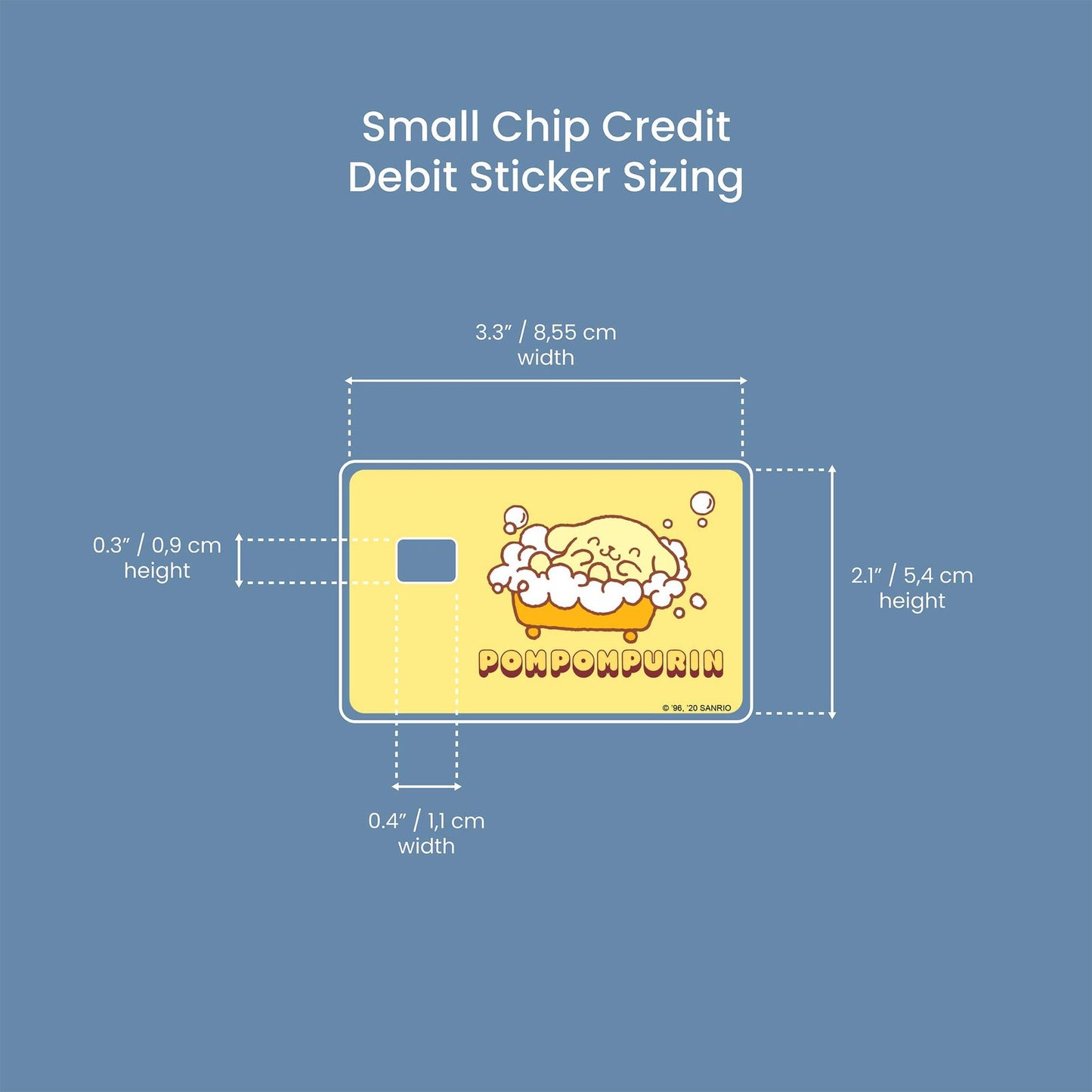 Bathtime Design | Credit Card Sticker | Small Chip | Credit Card Skin