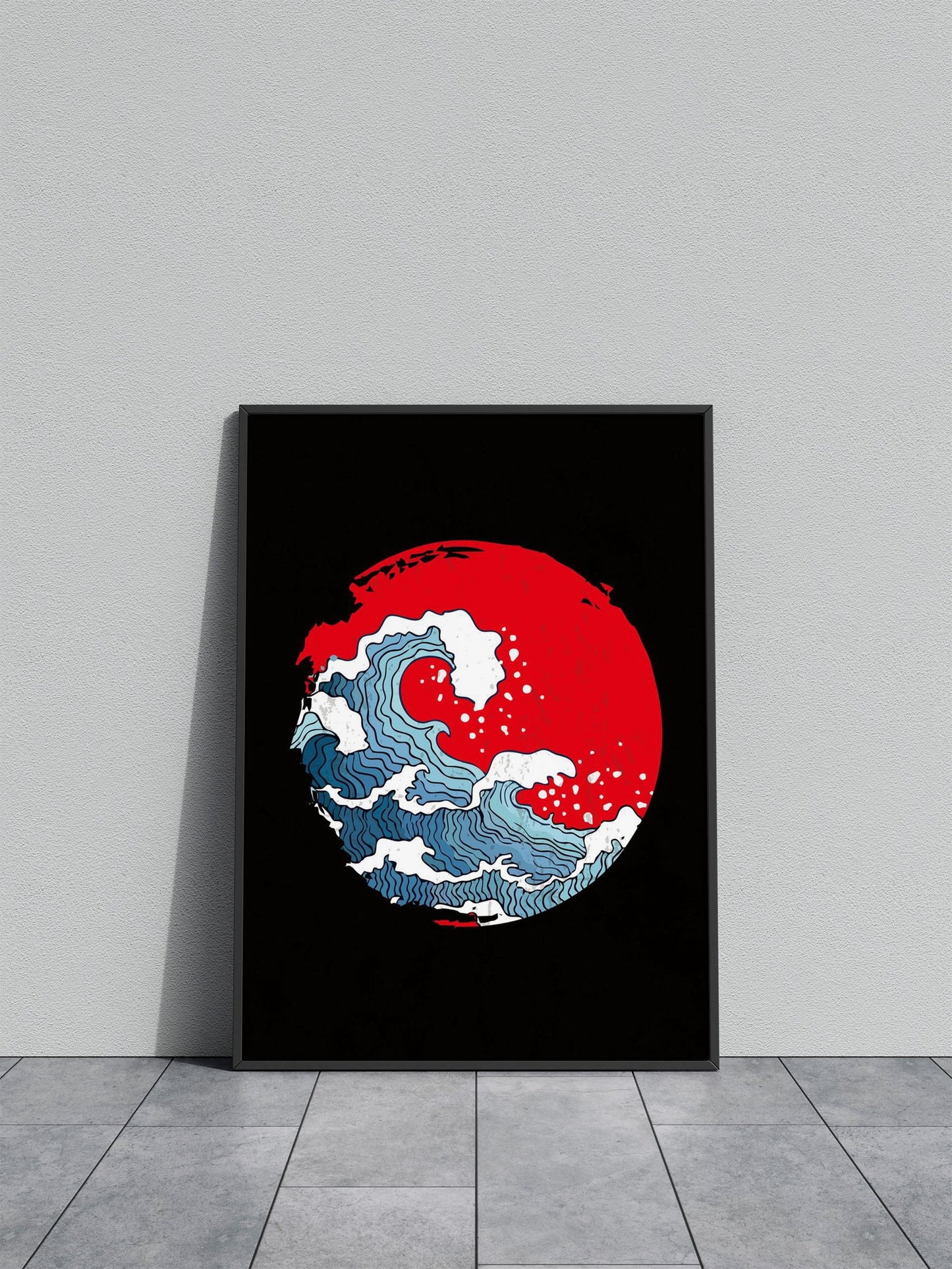 beach waves Asian Style Poster | Wall Art for Home & Office | High-Quality Print