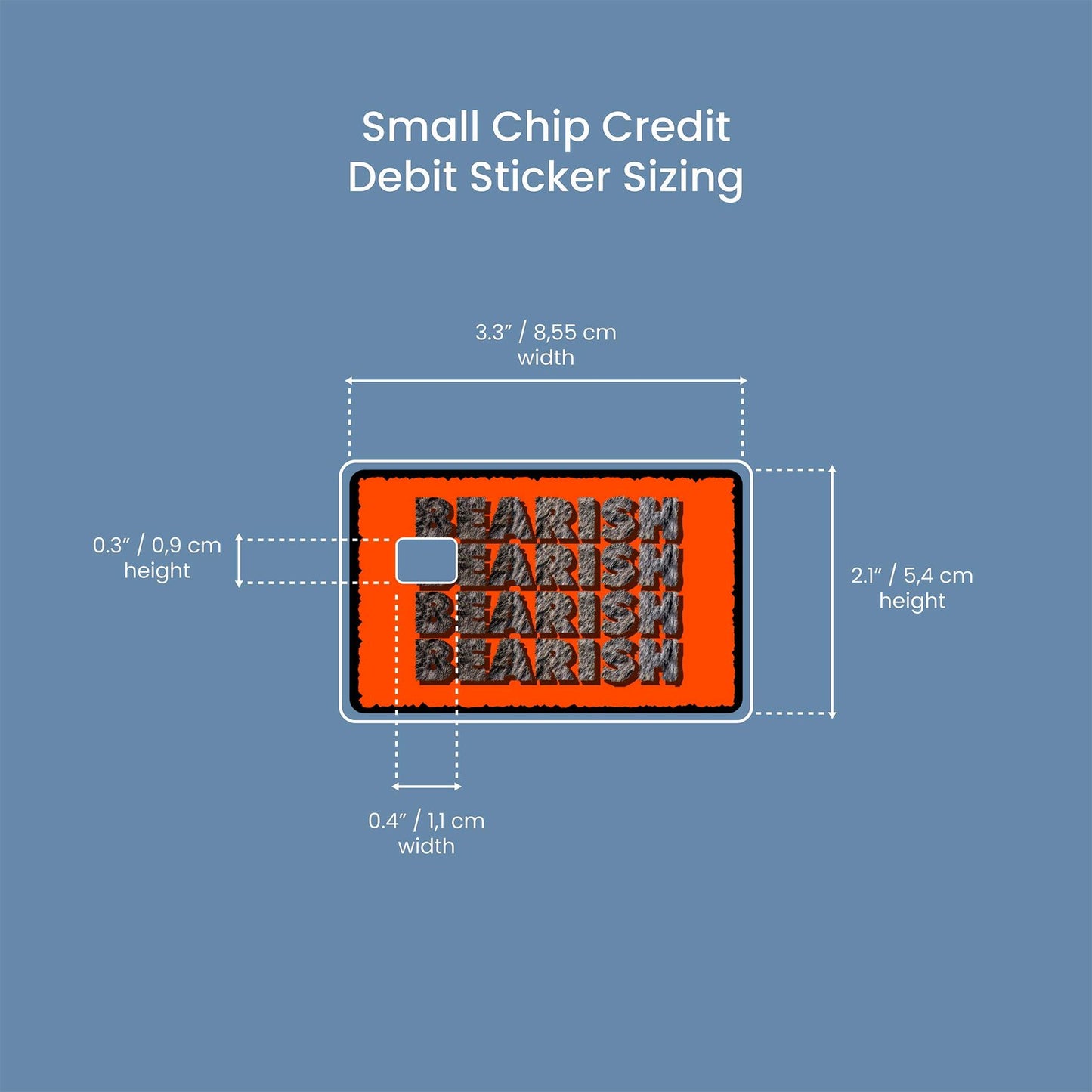 Bearish Design | Credit Card Sticker | Small Chip | Credit Card Skin