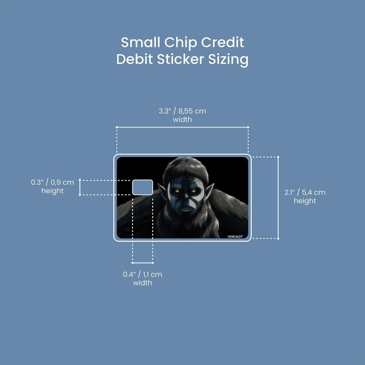 Beast Titan Design | Credit Card Sticker | Small Chip | Credit Card Skin