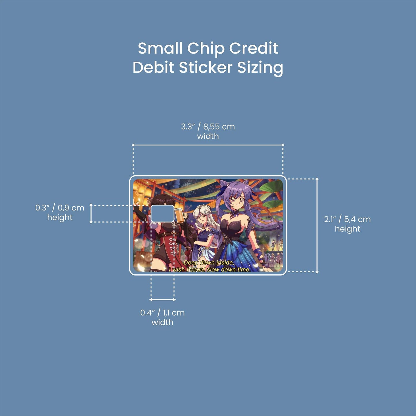 Beidou Ningguang and Keqing Design | Credit Card Sticker | Small Chip | Credit Card Skin
