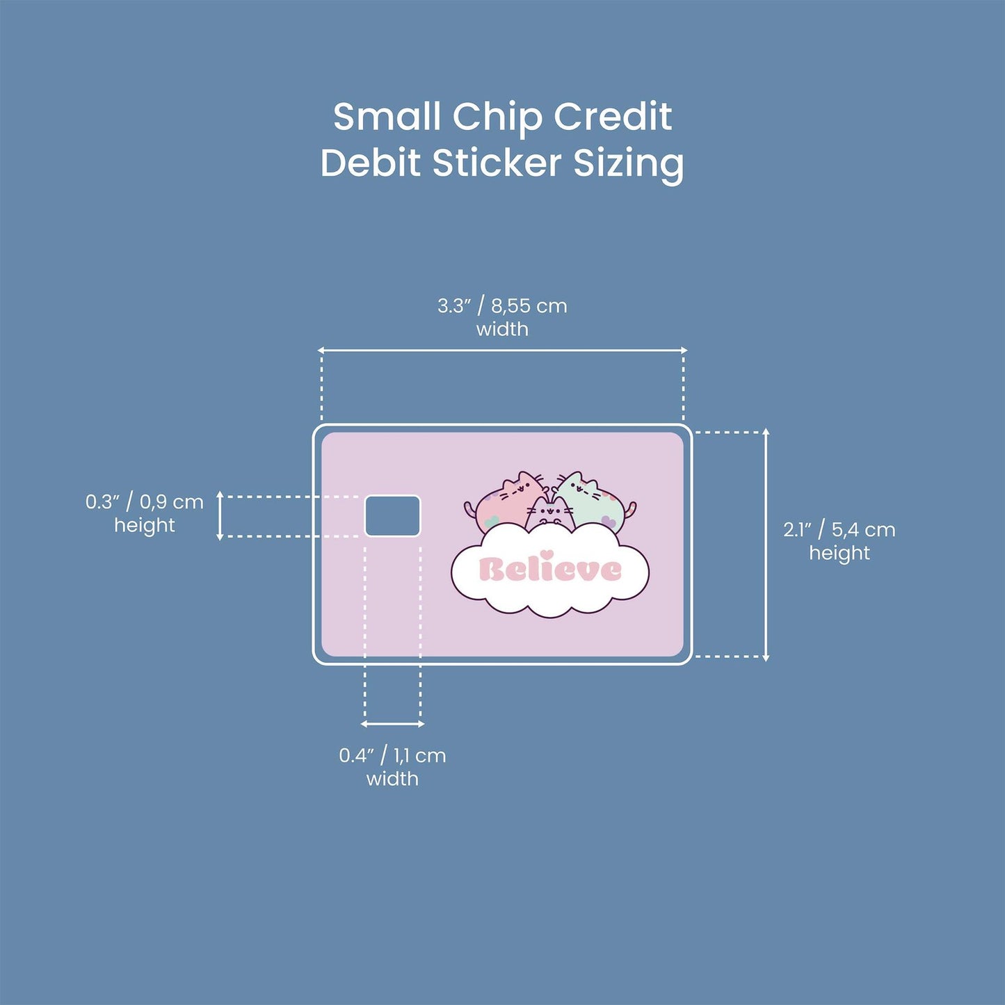 Believe Design | Credit Card Sticker | Small Chip | Credit Card Skin