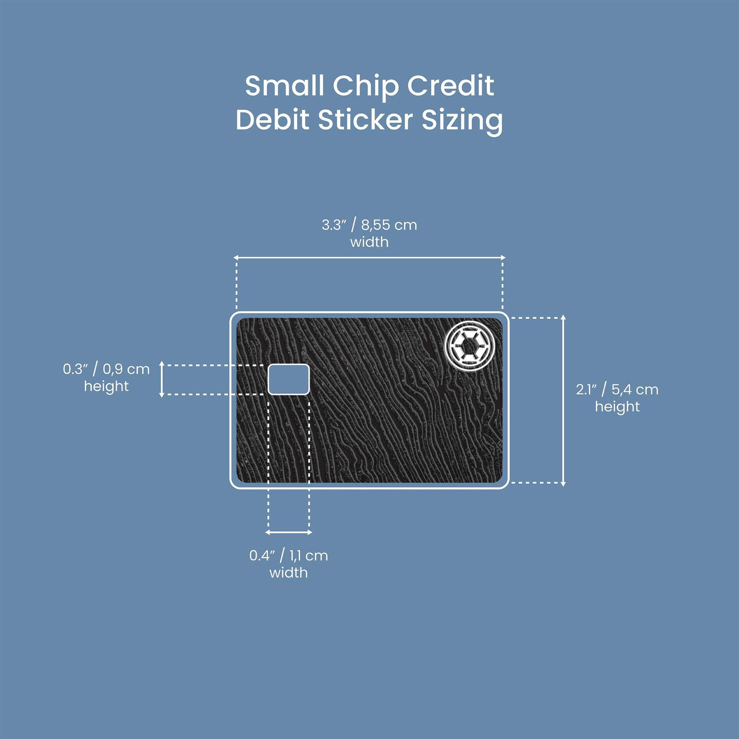 Beskar Design | Credit Card Sticker | Small Chip | Credit Card Skin