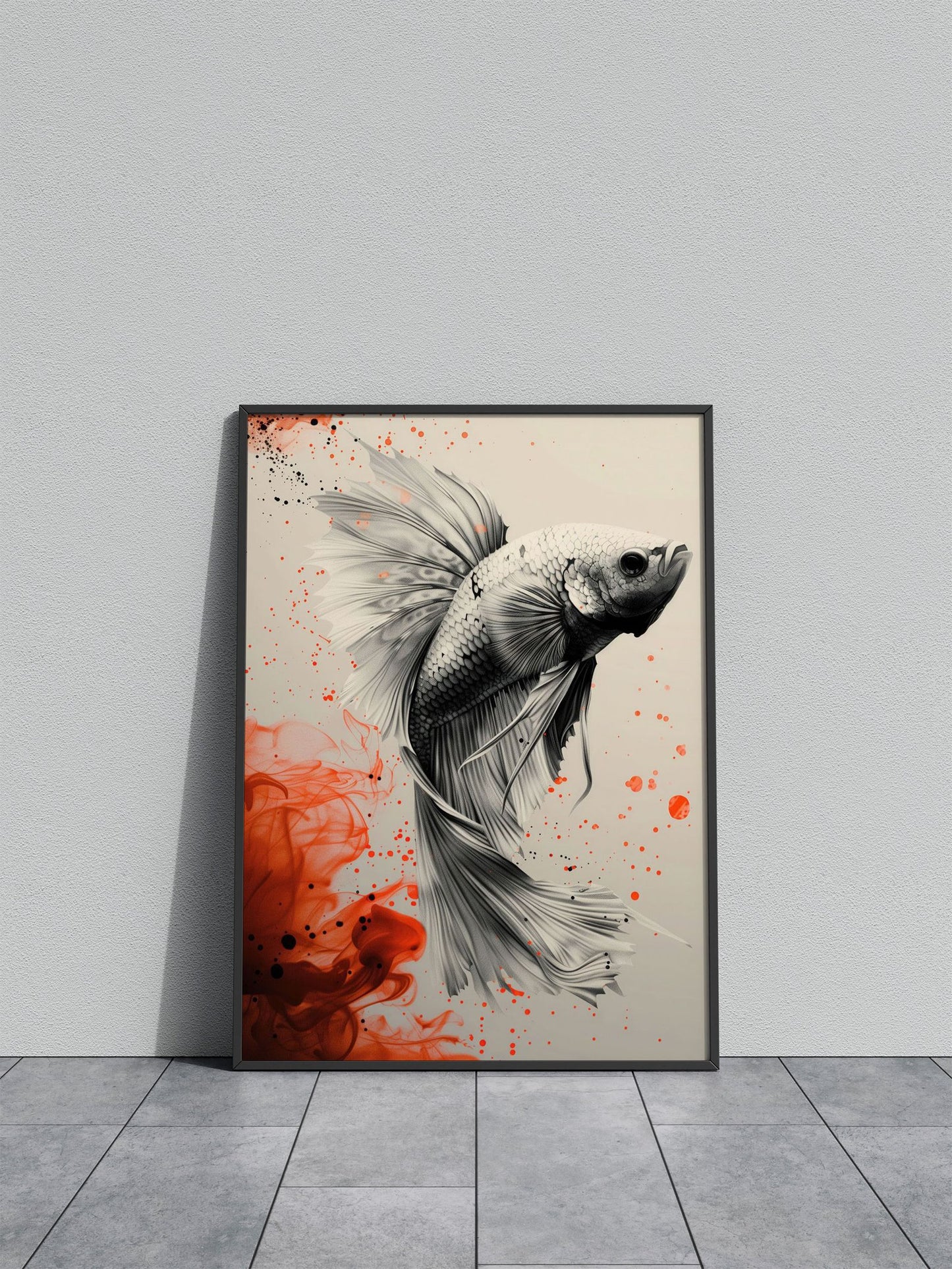 betta fish poster Asian Style Poster | Wall Art for Home & Office | High-Quality Print - High-quality vinyl skin wr