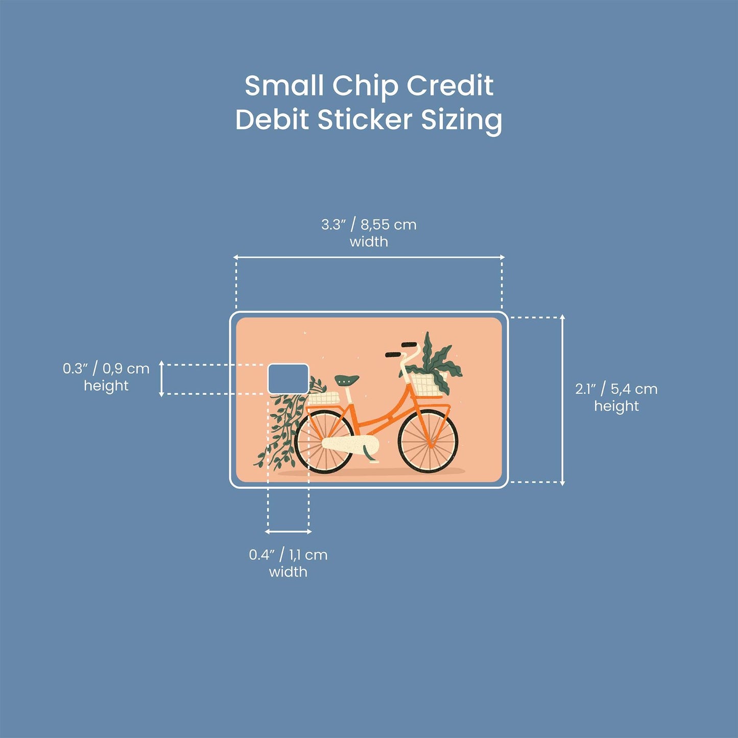 Bicycle Design | Credit Card Sticker | Small Chip | Credit Card Skin