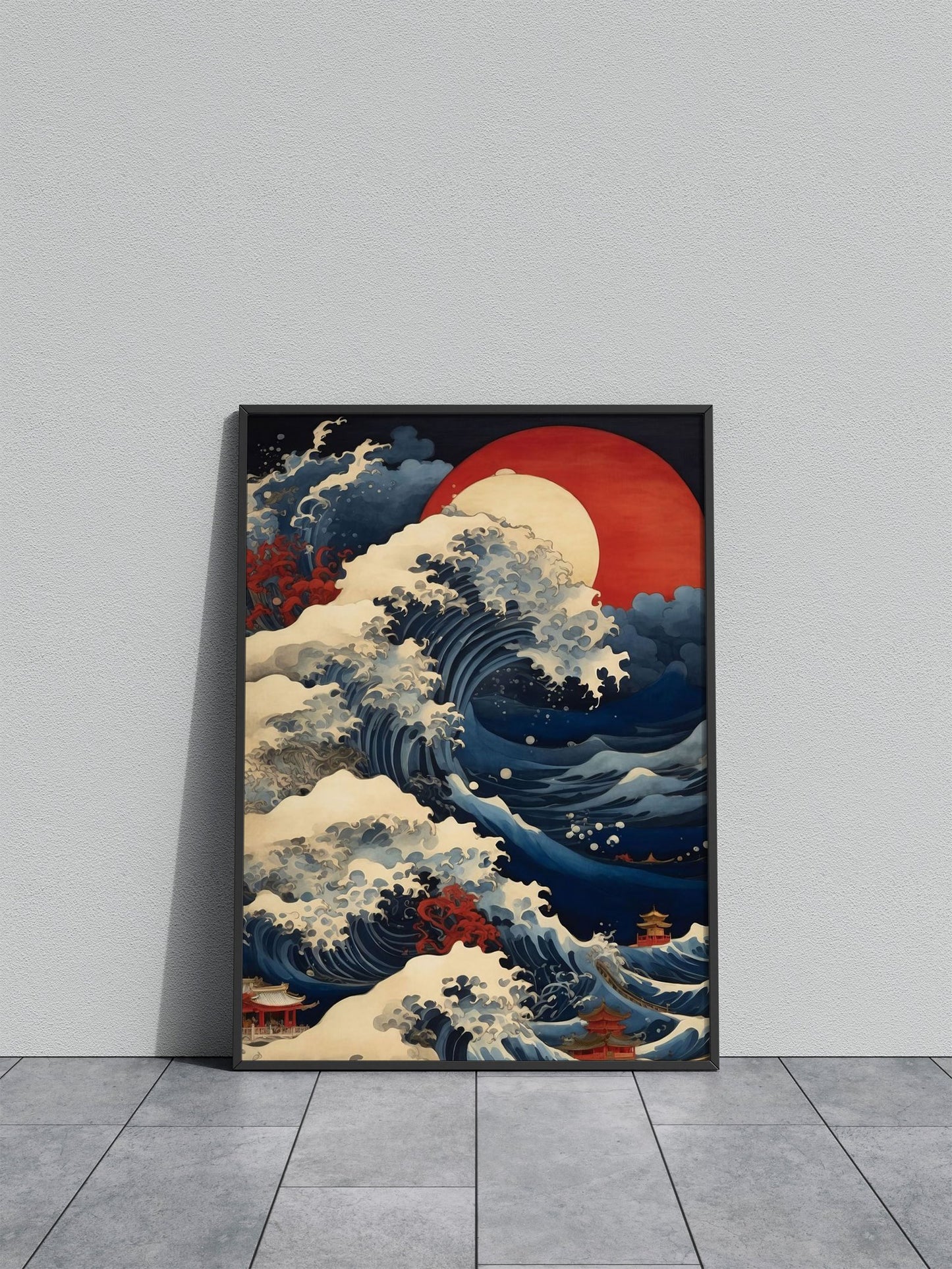 big wave anime Asian Style Poster | Wall Art for Home & Office | High-Quality Print