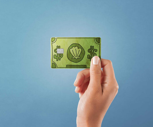 Watercolor bikini bottom dollar design | credit card sticker | small chip | credit card skin for nursery and home wall decor.