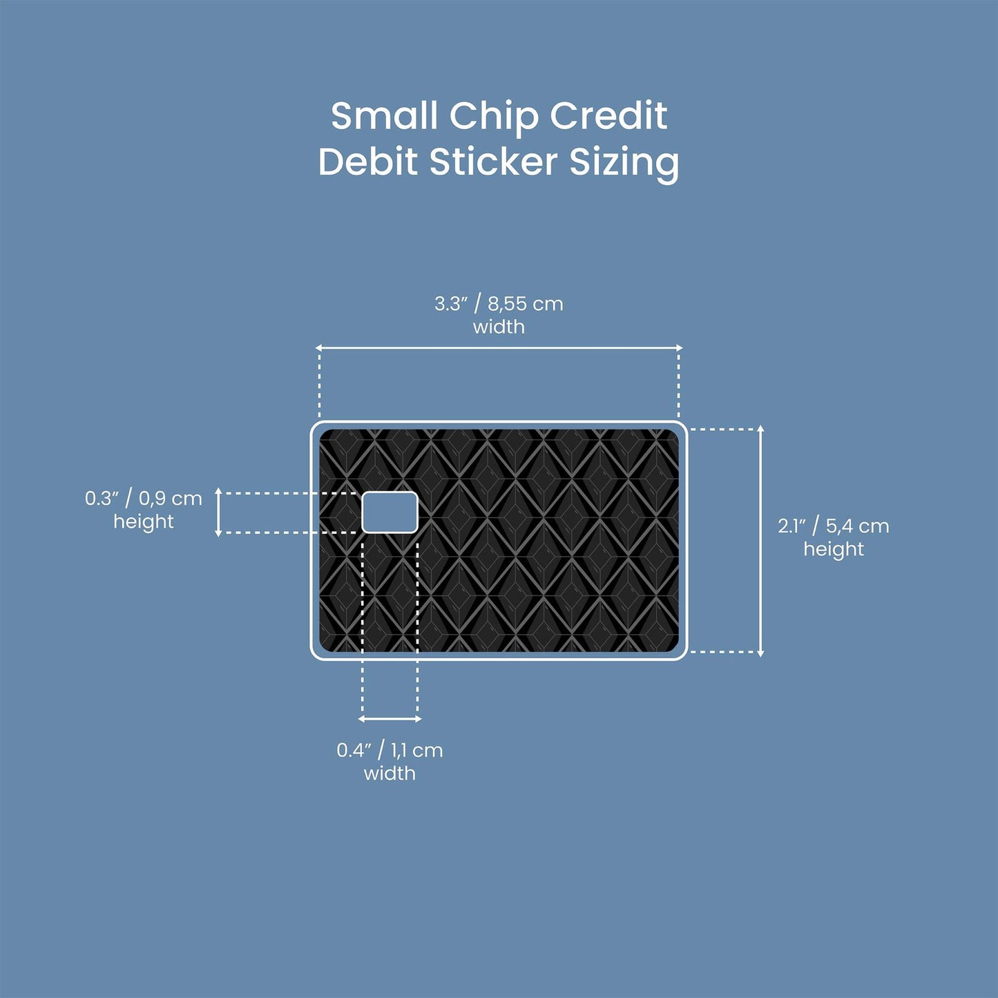 Black Stones Design | Credit Card Sticker | Small Chip | Credit Card Skin