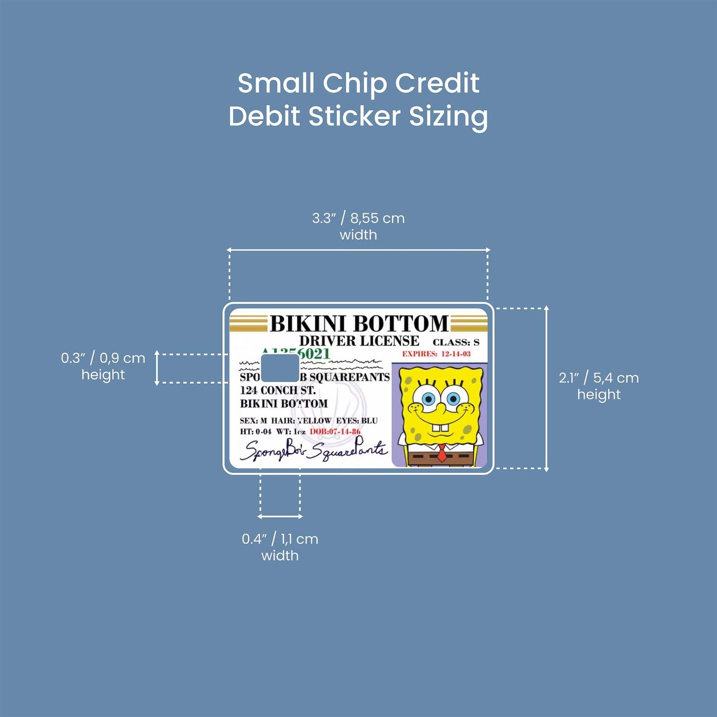 Bob License Design | Credit Card Sticker | Small Chip | Credit Card Skin