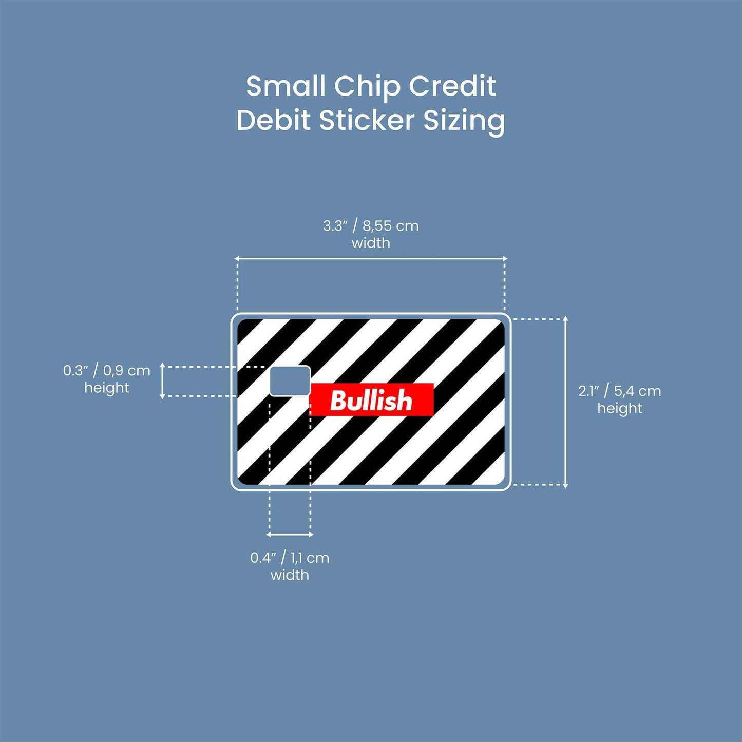Bullish Design | Credit Card Sticker | Small Chip | Credit Card Skin