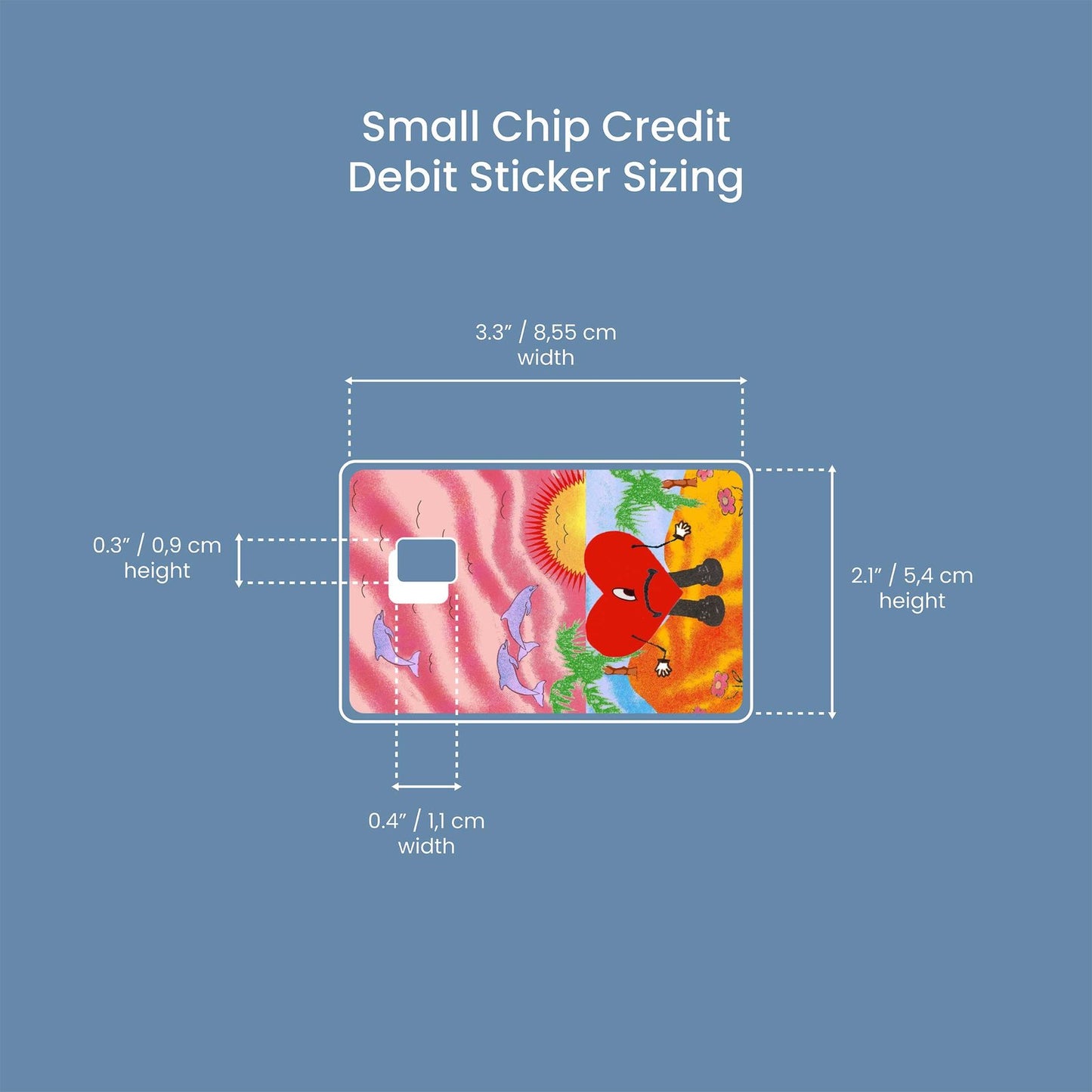 Bunny 2 Design | Credit Card Sticker | Small Chip | Credit Card Skin