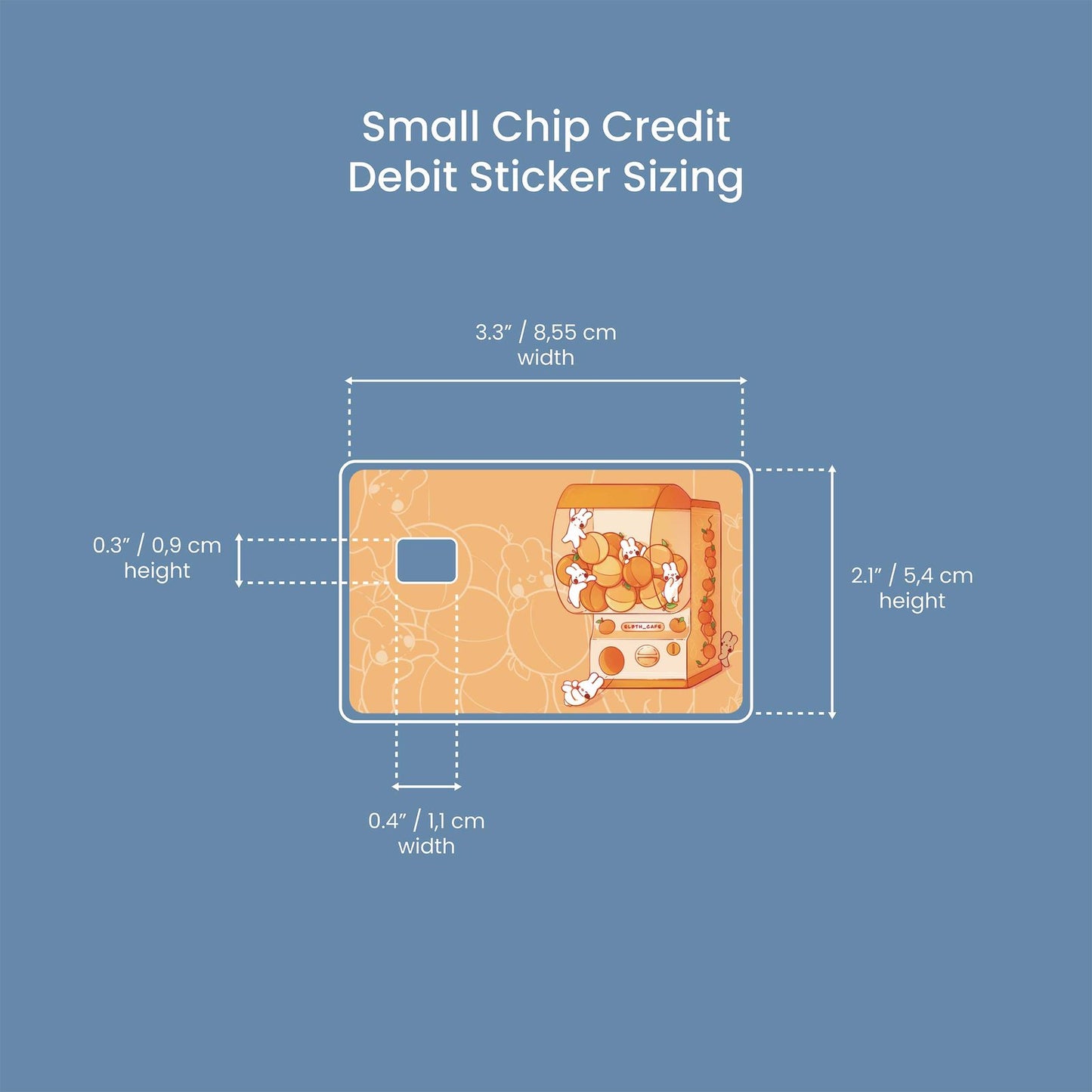 Bunny Gacha Design | Credit Card Sticker | Small Chip | Credit Card Skin