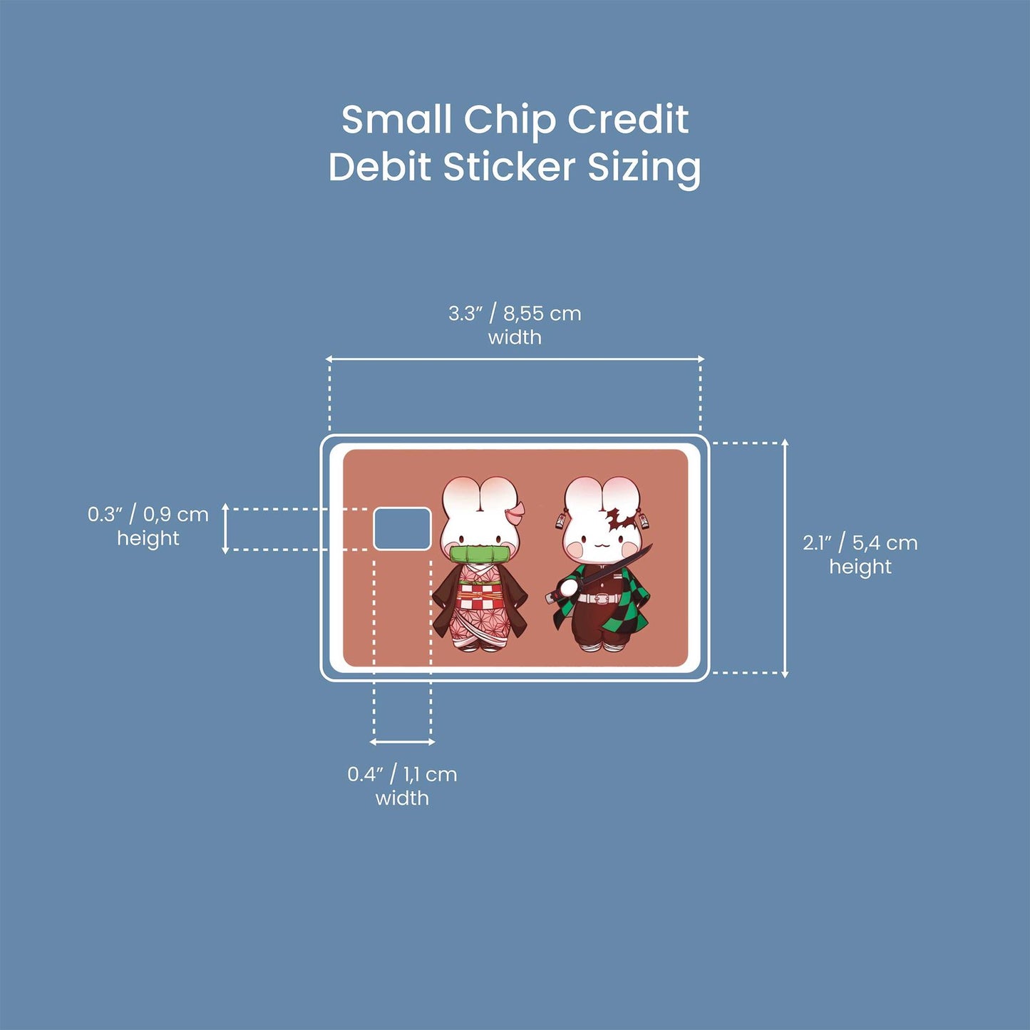 Bunny Slayer Design | Credit Card Sticker | Small Chip | Credit Card Skin