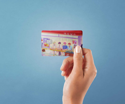 Burger Time 2 Design | Credit Card Sticker | Small Chip | Credit Card Skin