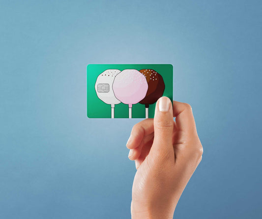 Cake Pops Design | Credit Card Sticker | Small Chip | Credit Card Skin