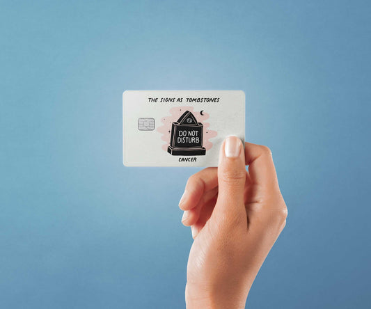 Cancer as a Tombstone Design | Credit Card Sticker | Small Chip | Credit Card Skin