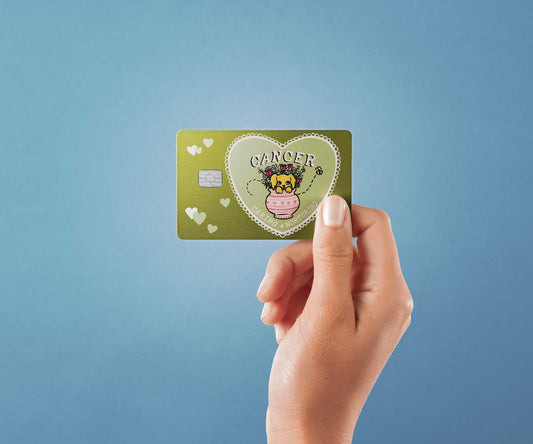 Cancer Puppy Love Design | Credit Card Sticker | Small Chip | Credit Card Skin