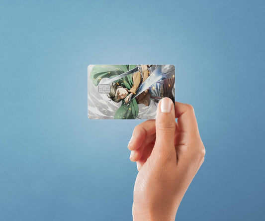 Watercolor captain levi design | credit card sticker | small chip | credit card skin for nursery and home wall decor.