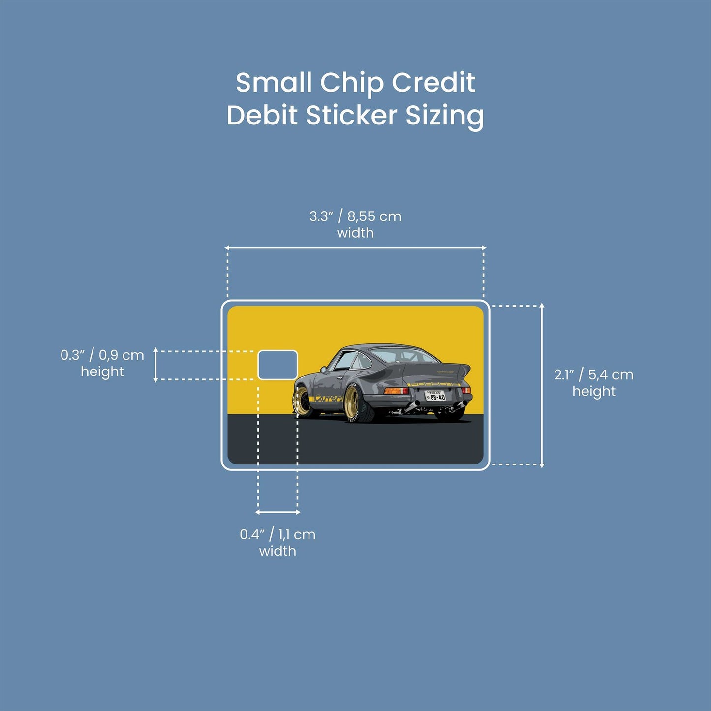 Carrera RSR Design | Credit Card Sticker | Small Chip | Credit Card Skin