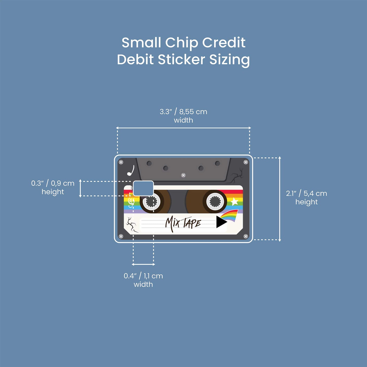 Cassette Band Retro - Premium Vinyl Credit Card Skin Cover by Wonderwallsboutique