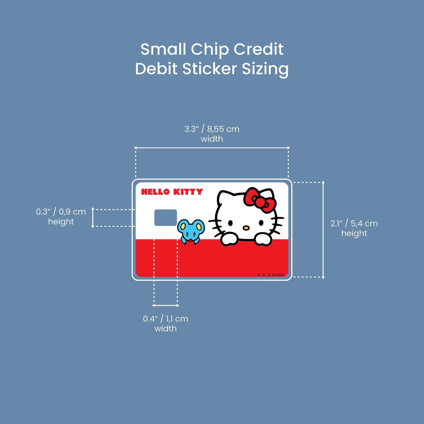 Cat and Mouse Design | Credit Card Sticker | Small Chip | Credit Card Skin