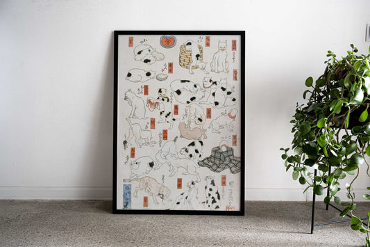 cats Asian Style Poster | Wall Art for Home & Office | High-Quality Print - High-Quality Visual Display