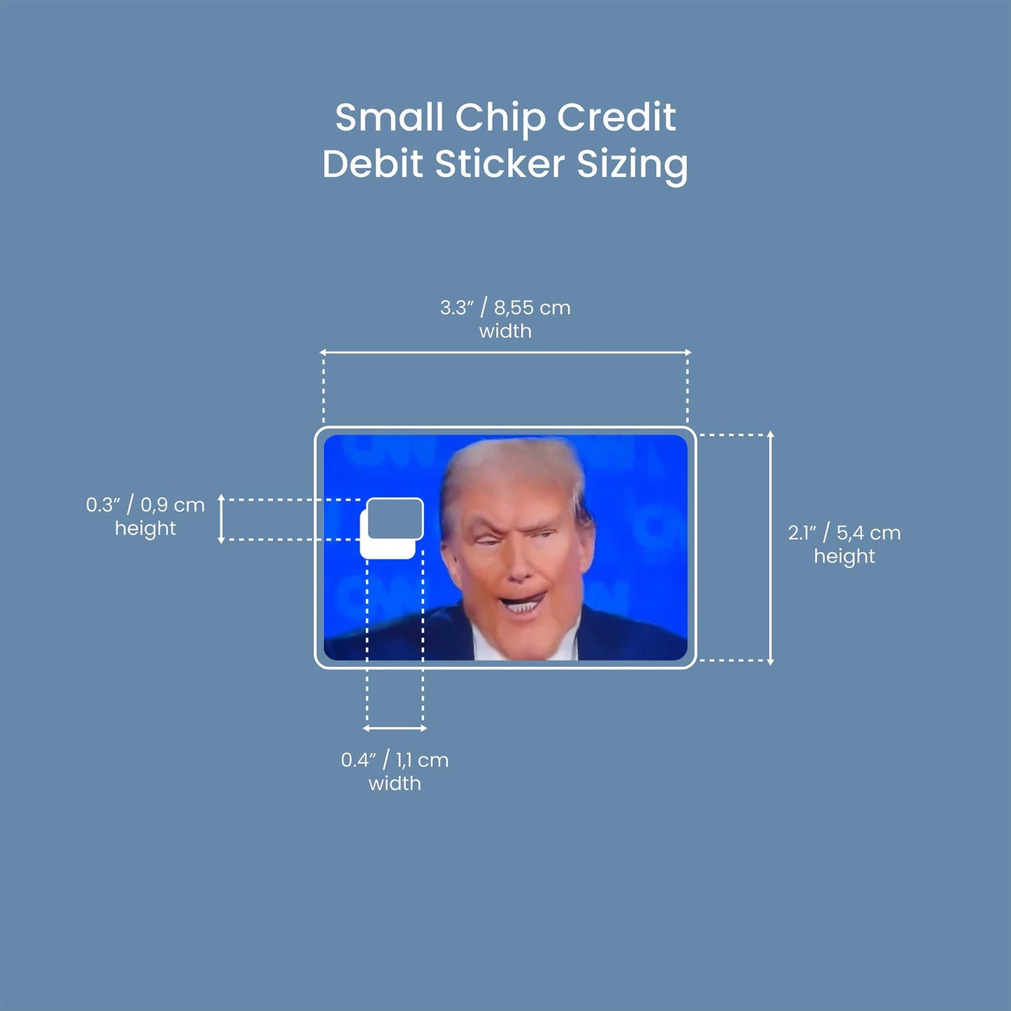 Chad Trump Design | Credit Card Sticker | Small Chip | Credit Card Skin