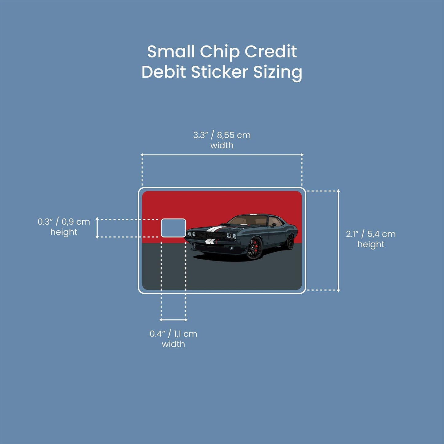 Challenger Design | Credit Card Sticker | Small Chip | Credit Card Skin