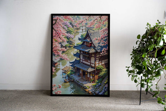 cherry blossoms japan Asian Style Poster | Wall Art for Home & Office | High-Quality Print - High-Quality Visual Display