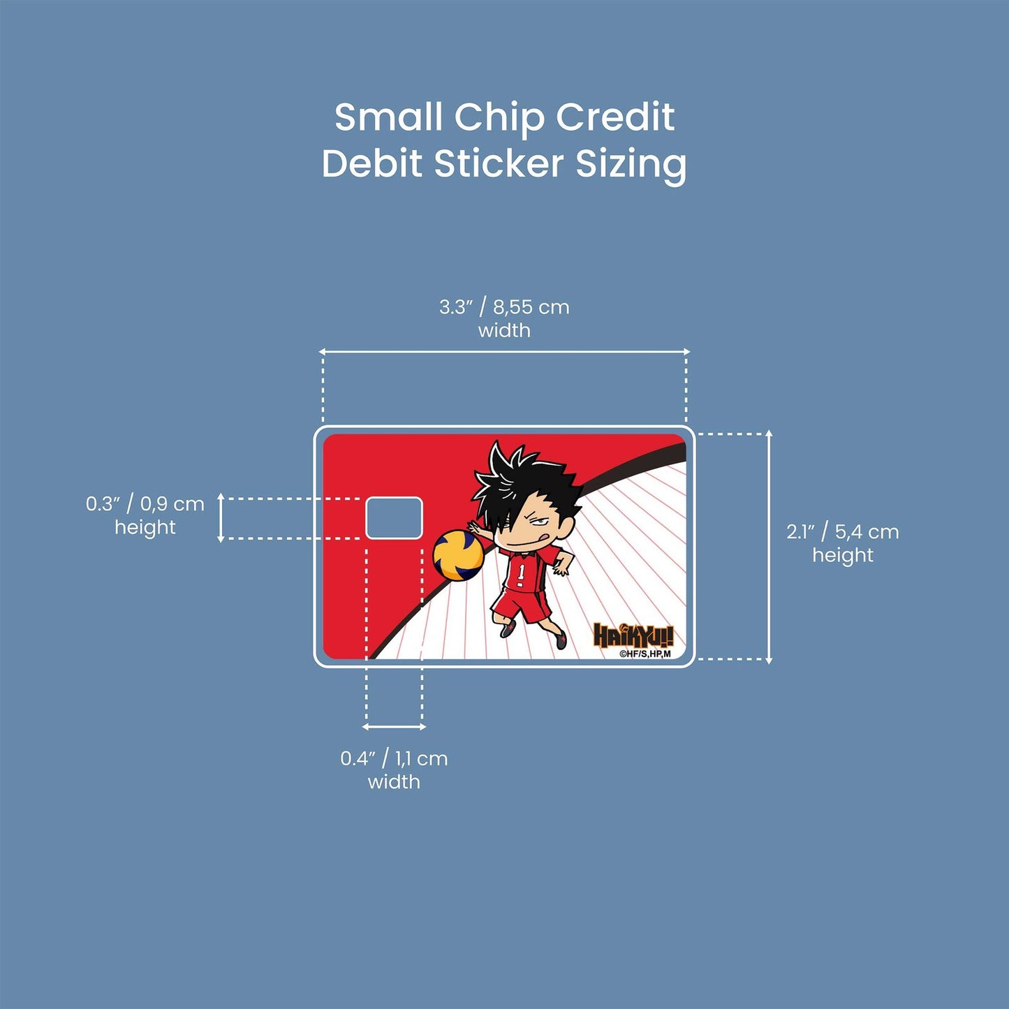 Chibi Kuroo Design | Credit Card Sticker | Small Chip | Credit Card Skin