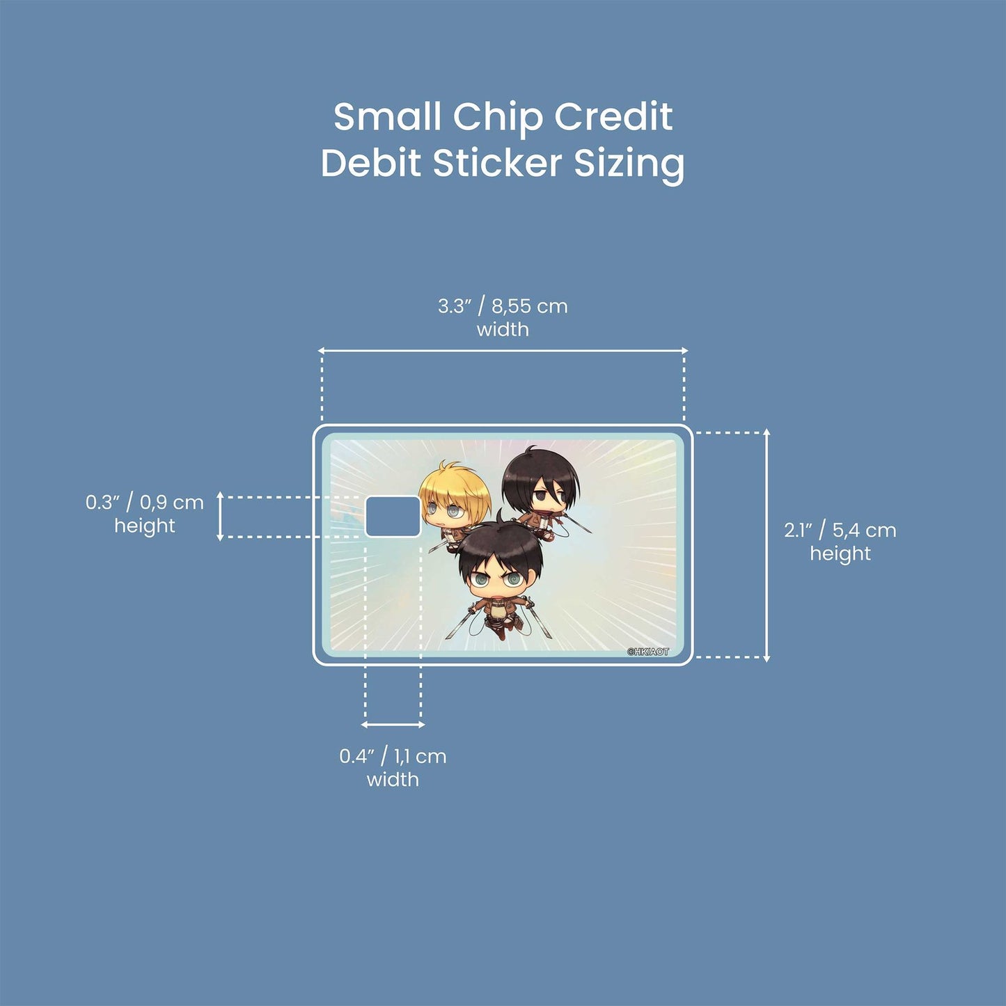Chibi Squad Design | Credit Card Sticker | Small Chip | Credit Card Skin