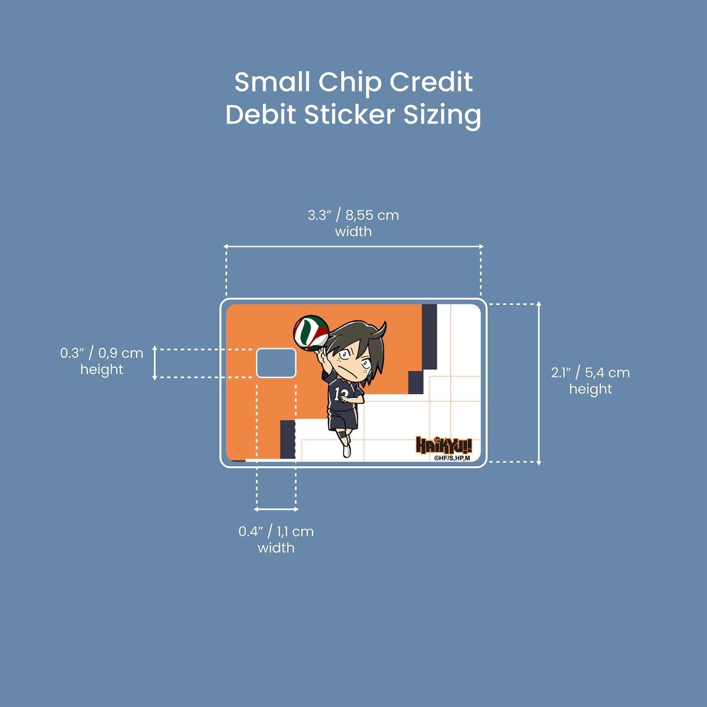 Chibi Tadashi Design | Credit Card Sticker | Small Chip | Credit Card Skin