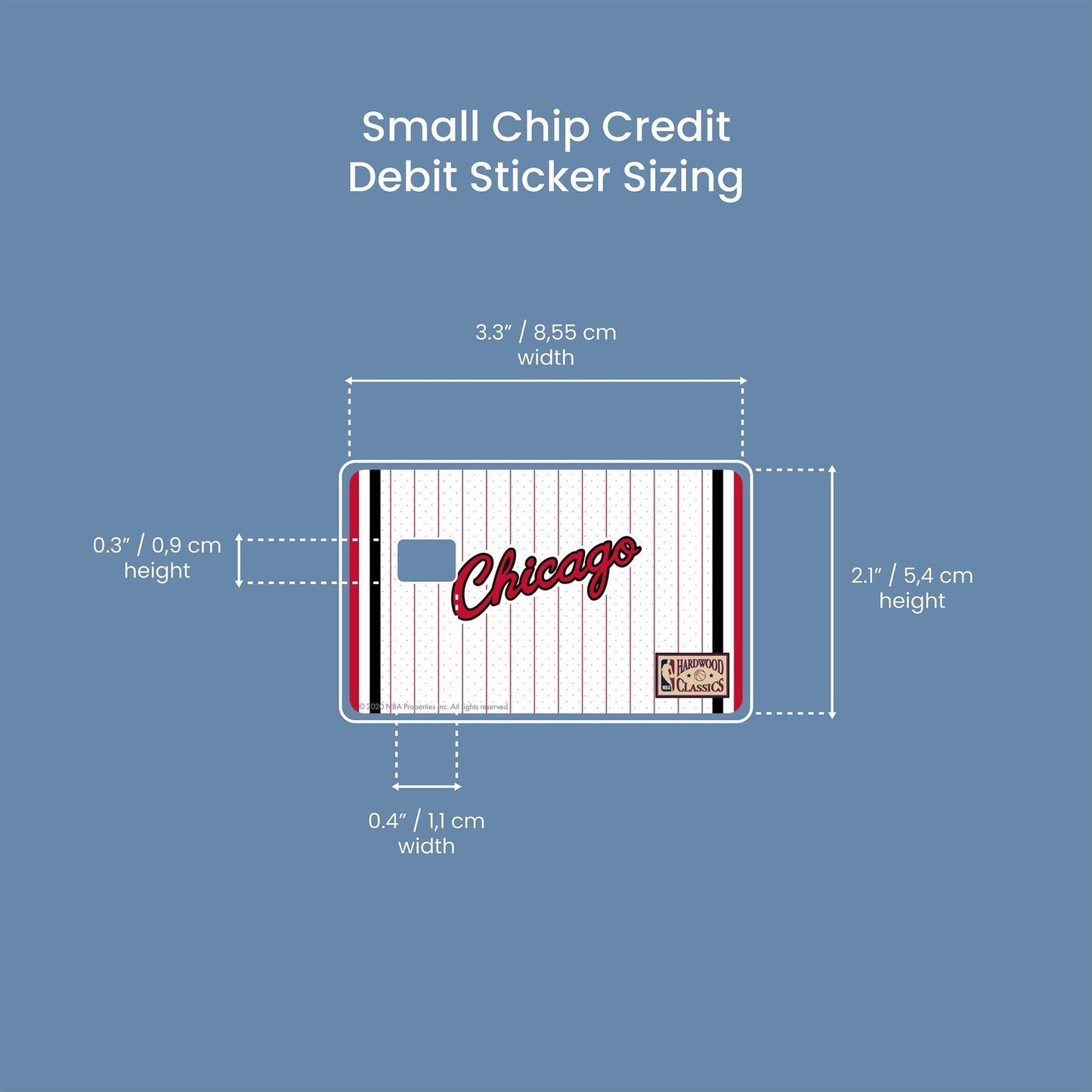 Chicago Bulls Home Hardwood Classics Design | Credit Card Sticker | Small Chip | Credit Card Skin