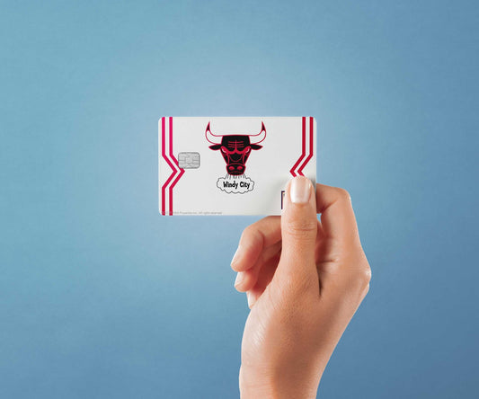 Chicago Bulls Home Warmups Hardwood Classics Design | Credit Card Sticker | Small Chip | Credit Card Skin