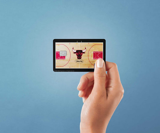 Chicago Bulls Retro Courtside Hardwood Classics Design | Credit Card Sticker | Small Chip | Credit Card Skin