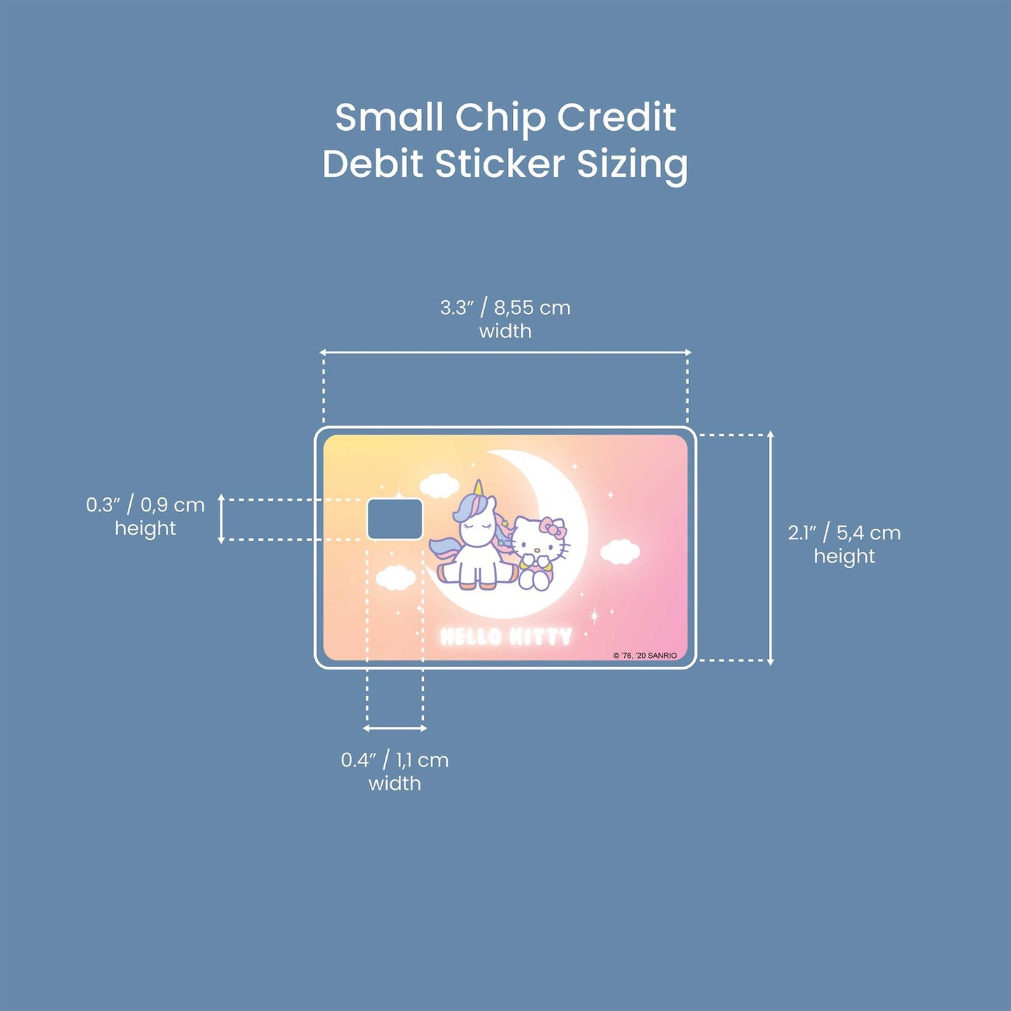 Chilling on the Moon Design | Credit Card Sticker | Small Chip | Credit Card Skin