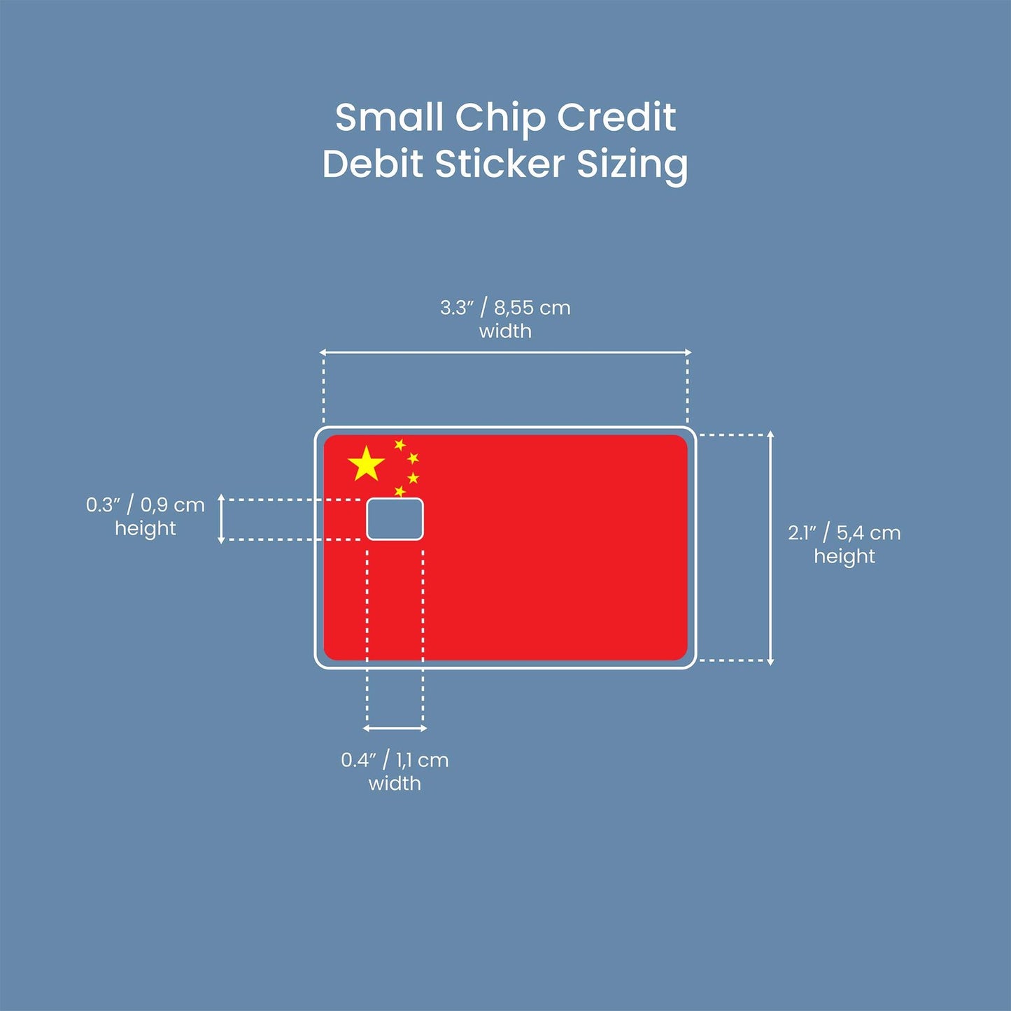 China Design | Credit Card Sticker | Small Chip | Credit Card Skin