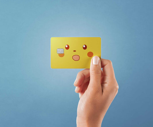 Watercolor chu design | credit card sticker | small chip | credit card skin for nursery and home wall decor.