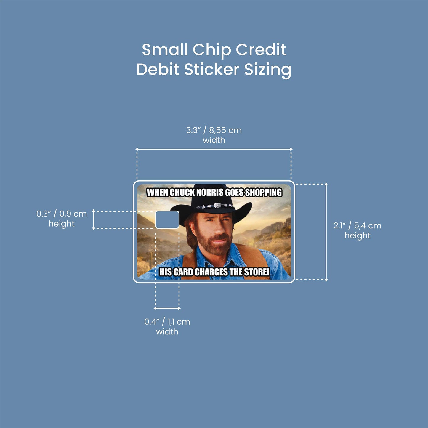 Chuck Norris Meme - Premium Vinyl Credit Card Skin Cover by Wonderwallsboutique