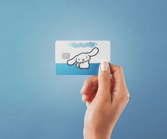 Watercolor cinnamoroll design | credit card sticker | small chip | credit card skin for nursery and home wall decor.