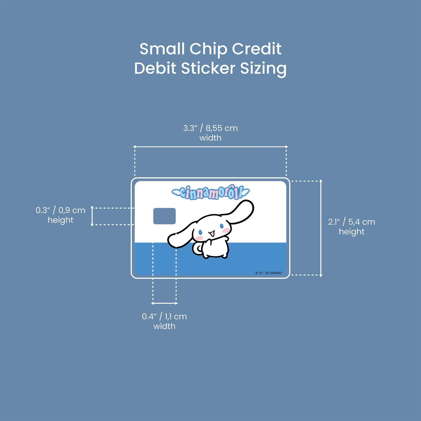Cinnamoroll Design | Credit Card Sticker | Small Chip | Credit Card Skin
